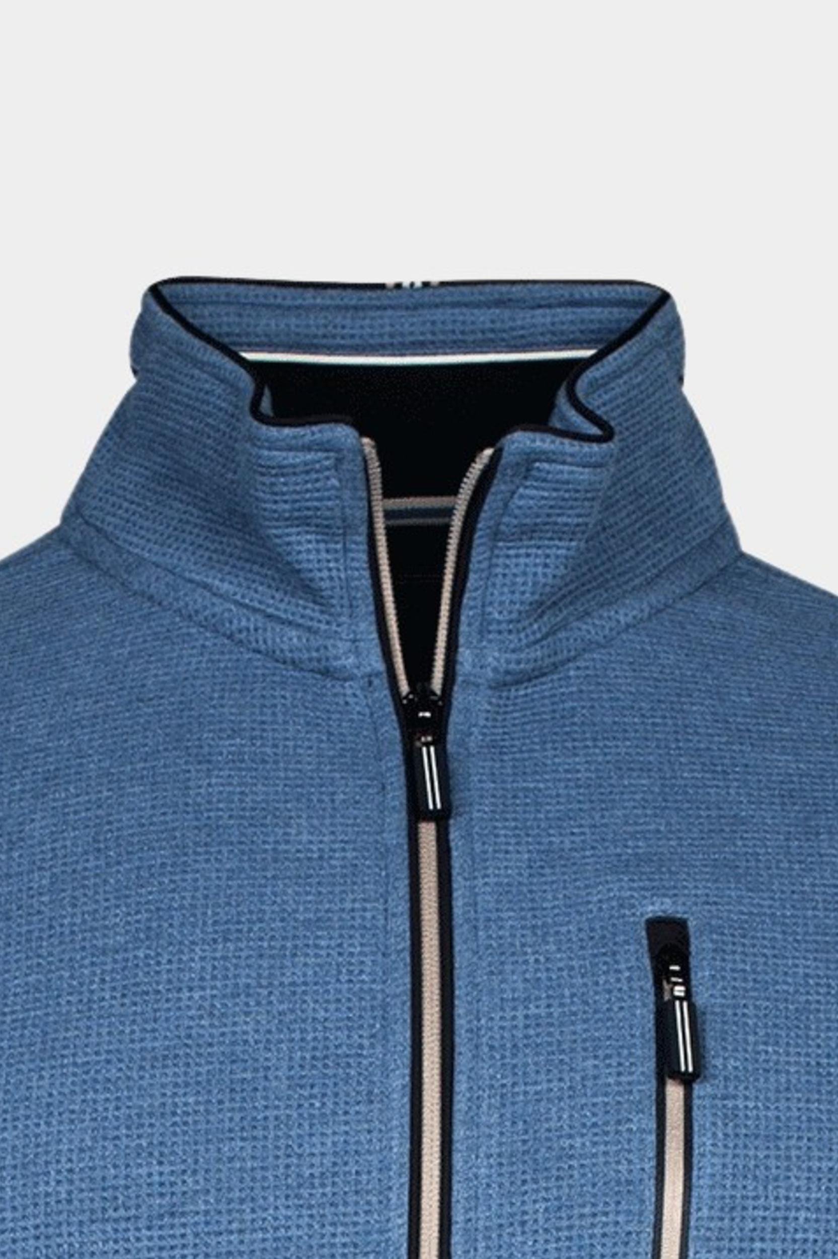 Baileys Vest Blauw Sweat Cardigan Zip all over wa 412242/635