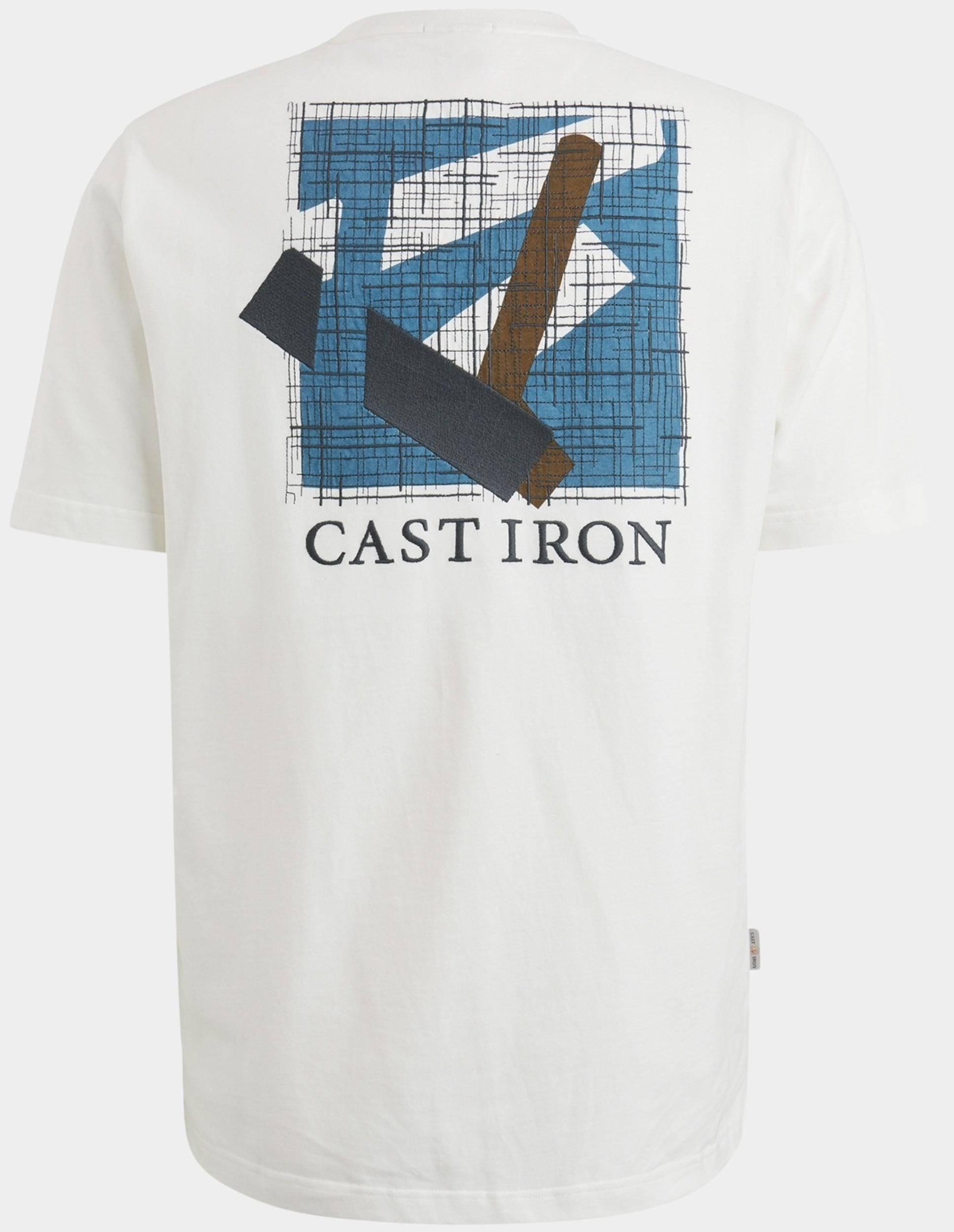 Cast Iron T-shirt korte mouw Wit Short sleeve r-neck regular f CTSS2503562/7002