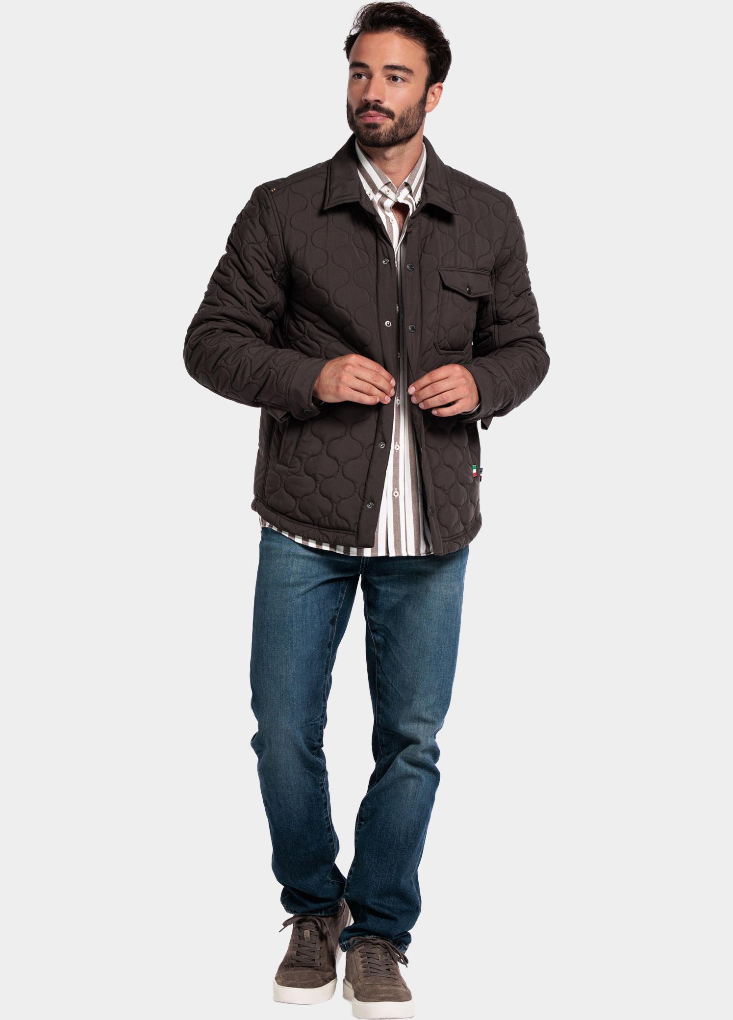 Giordano Winterjas heren Bruin Alfio Short Jacket Light Padd 522654/80
