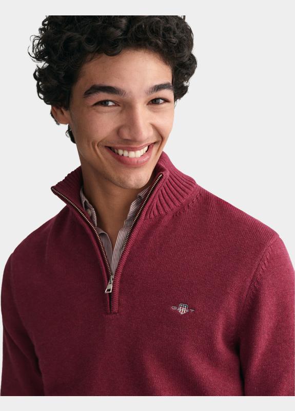 Gant Half Zip Rood CASUAL COTTON HALF ZIP 8030170/604