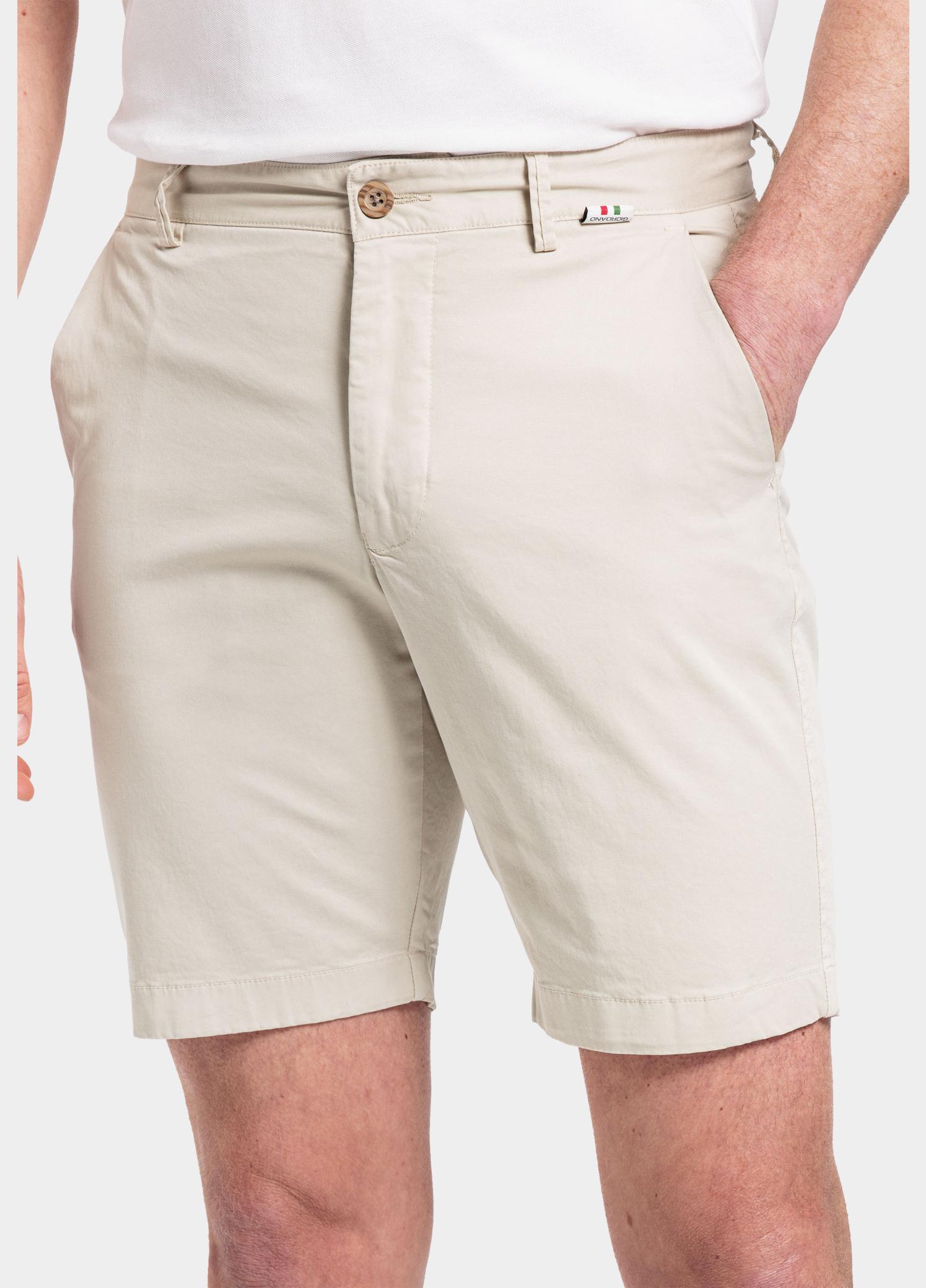 Giordano Korte Broek heren Wit Stockholm Short Garment Dyed 411115/81