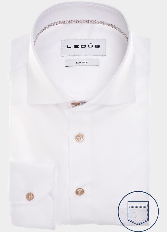 Ledub Business hemd lange mouw Wit  0143285/910-630-000