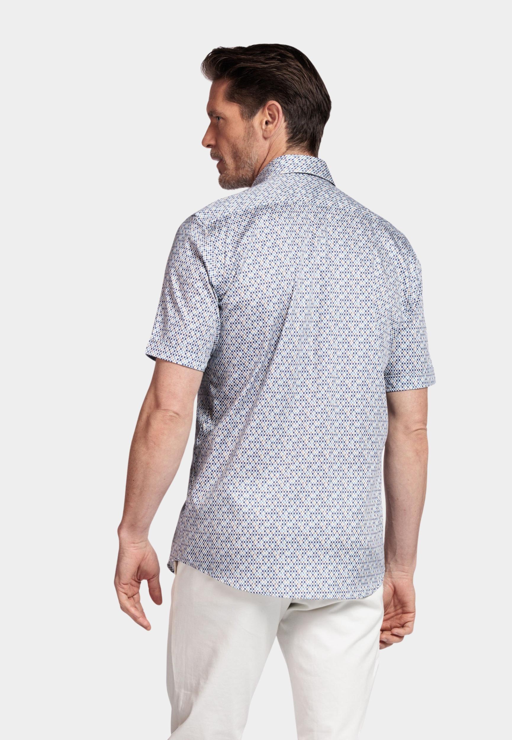 Giordano Casual hemd korte mouw Blauw League short sleeve button do 516027/60
