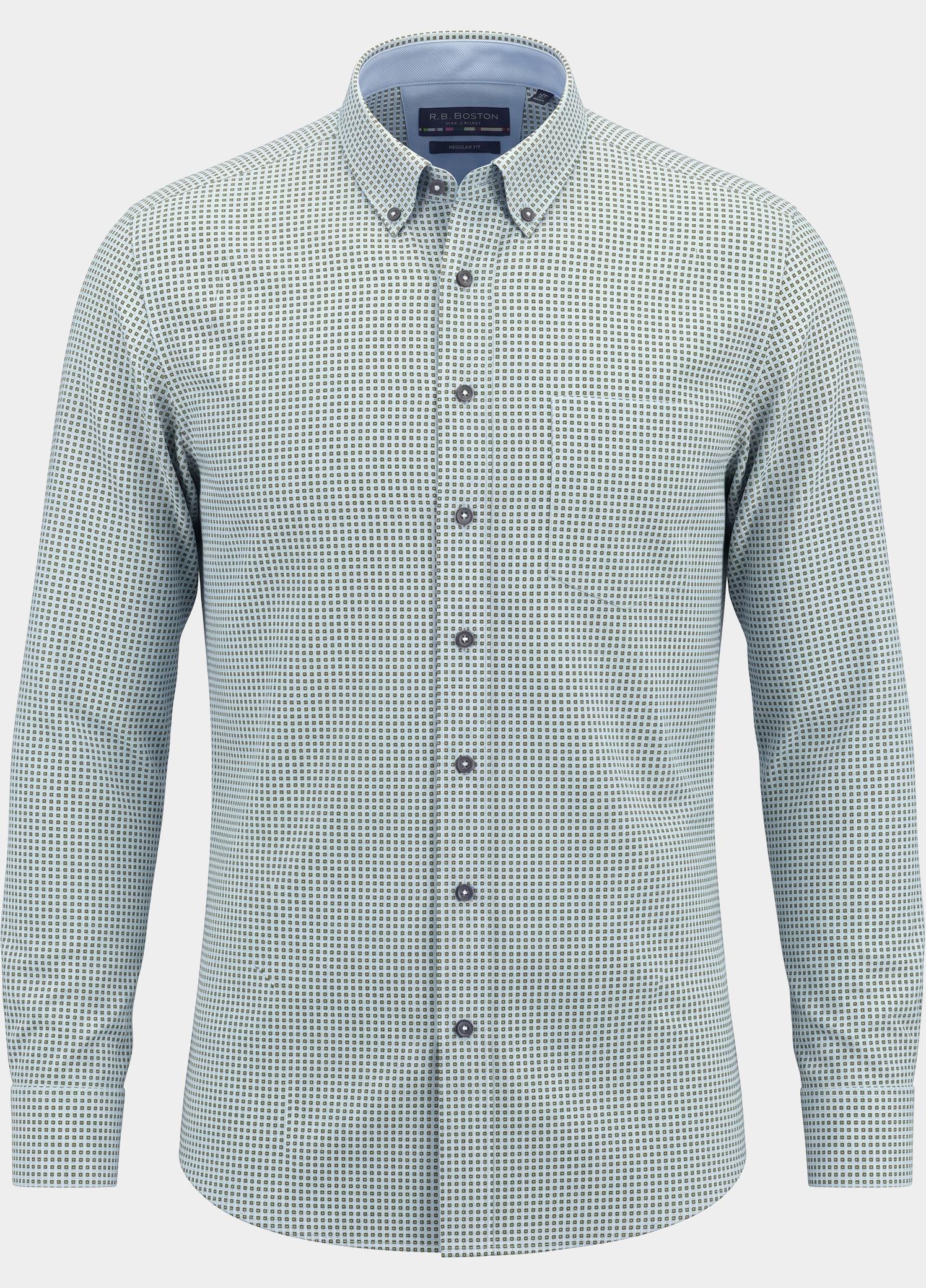 R.B. Boston Overhemd heren Blauw Franklin 627670/309