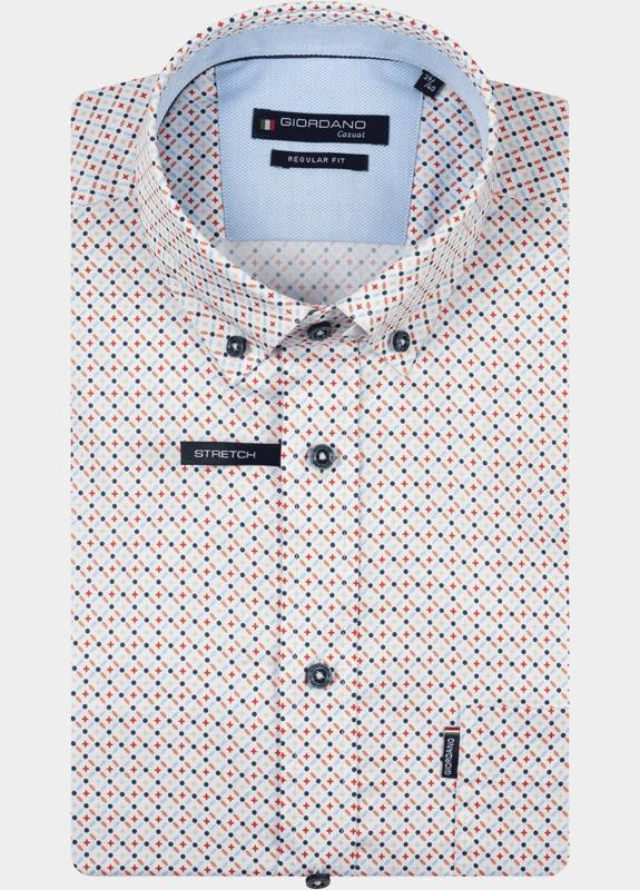Giordano Overhemd heren Rood Ivy Long Sleeve Button Down S 617017/30
