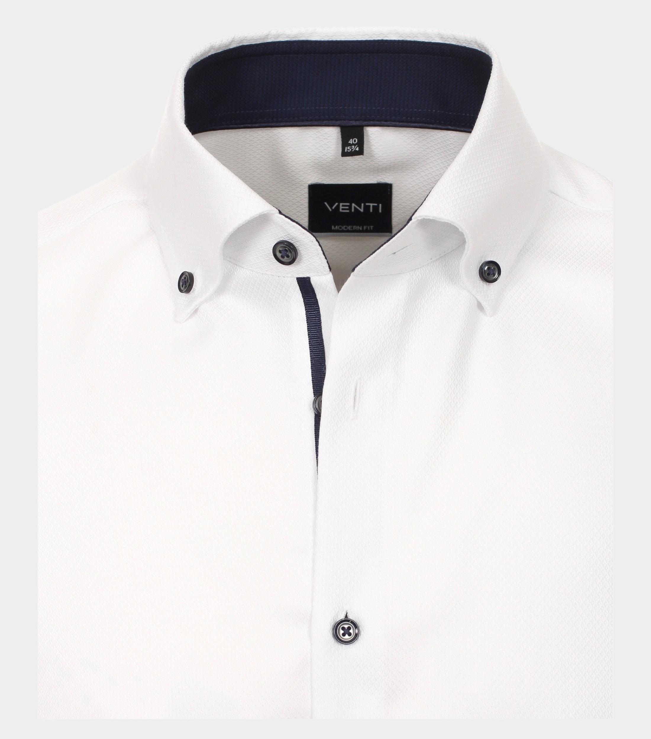 Venti Business hemd lange mouw Wit B.D. Modern Fit 113644200/000