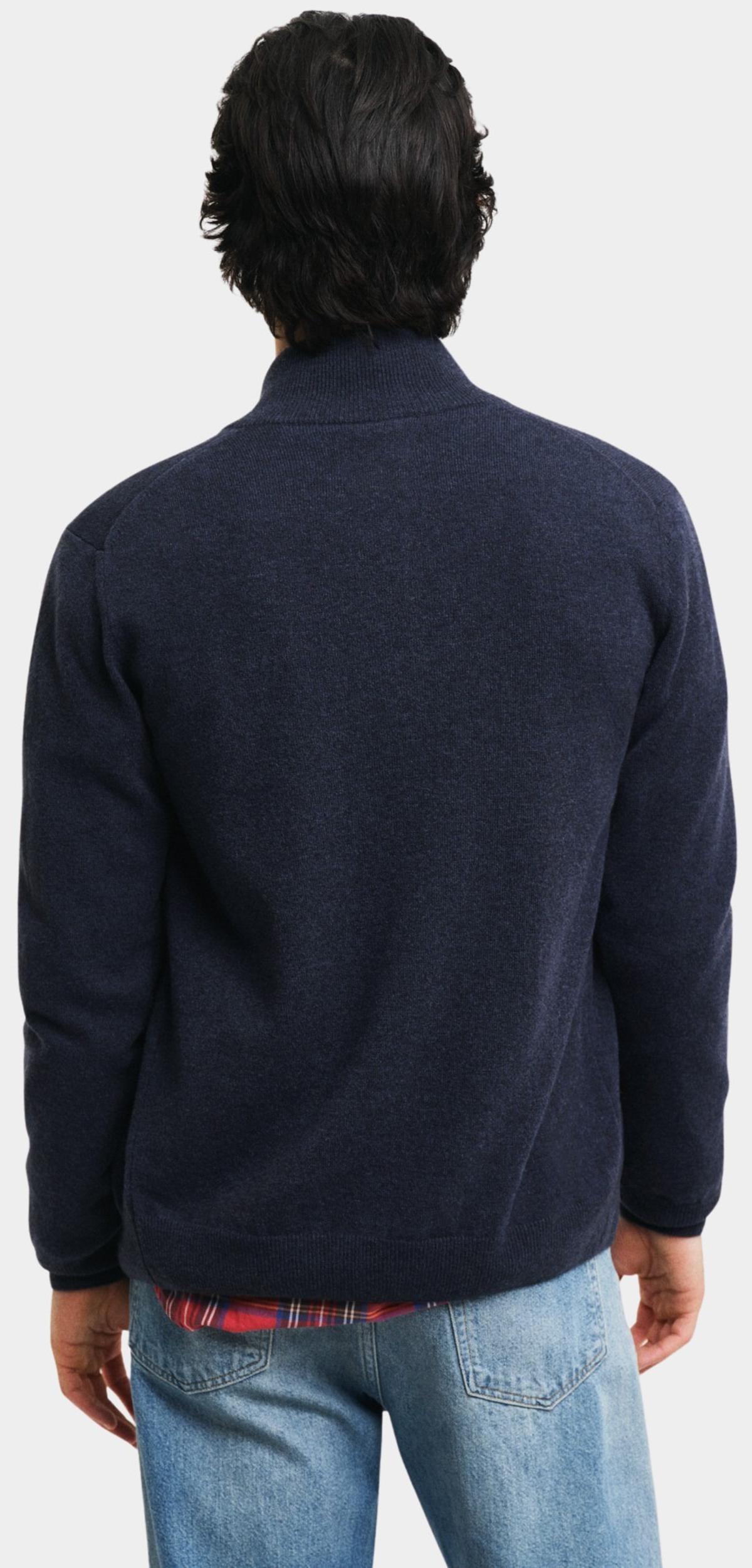 Gant Vest Blauw SUPERFINE LAMBSWOOL ZIP CARDI 87214/480