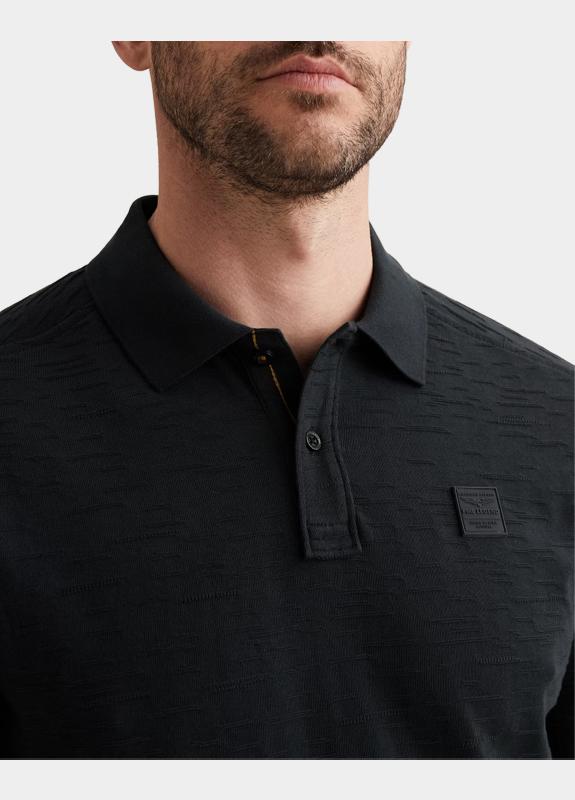 PME Legend Polo korte mouw Blauw Short sleeve polo jacquard je PPSS2604868/5282