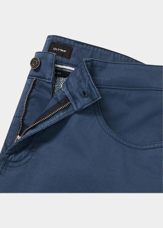 Olymp Katoenen 5-Pocket Blauw Benno-4 463014/15
