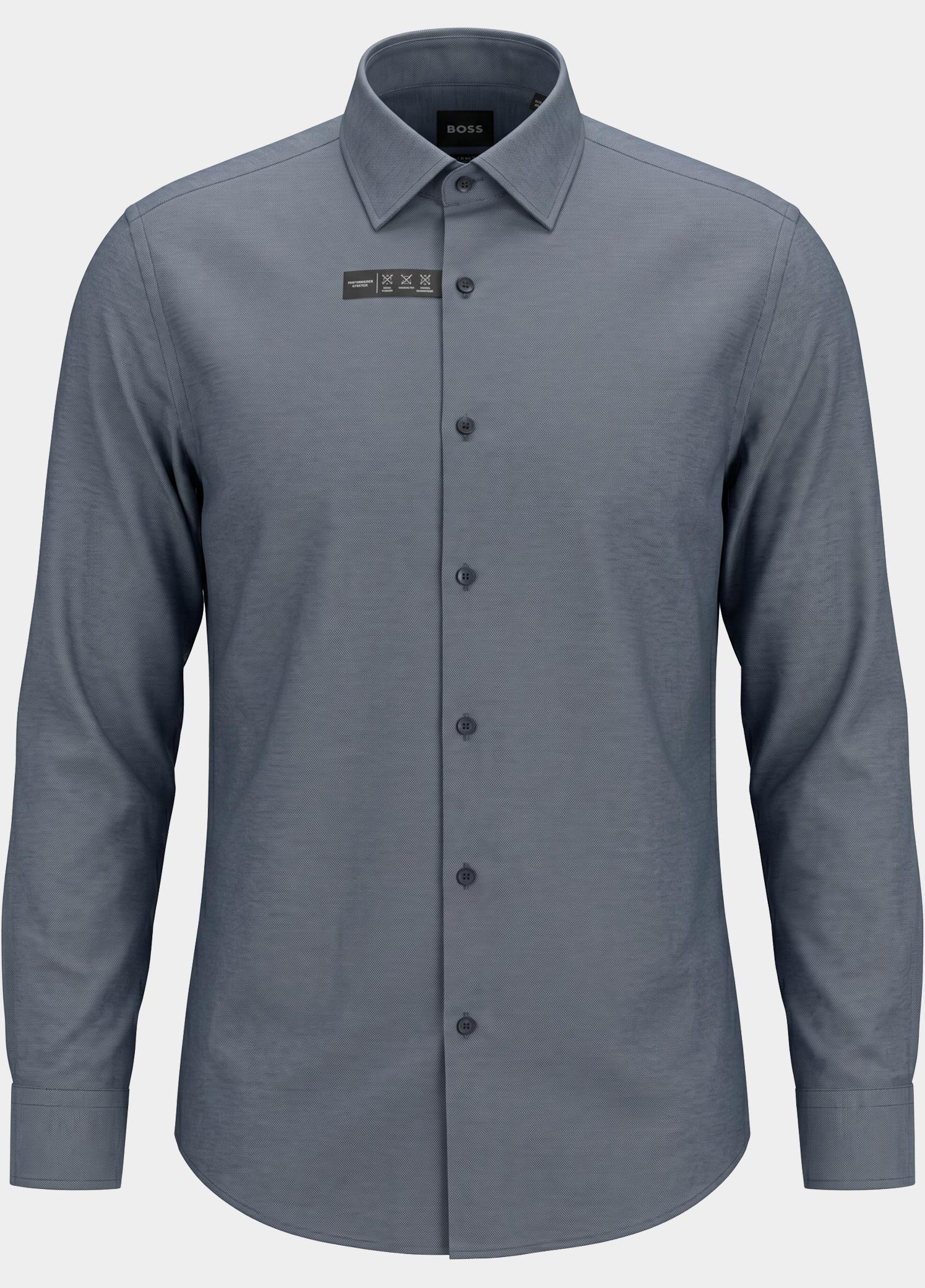 BOSS Black Business hemd lange mouw Blauw P-HANK-kent-C1-222 10241343 0 50503356/405