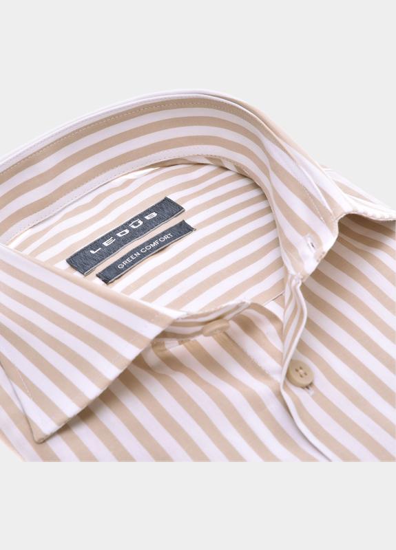 Ledub Business hemd lange mouw Bruin  0142360/620-000-000