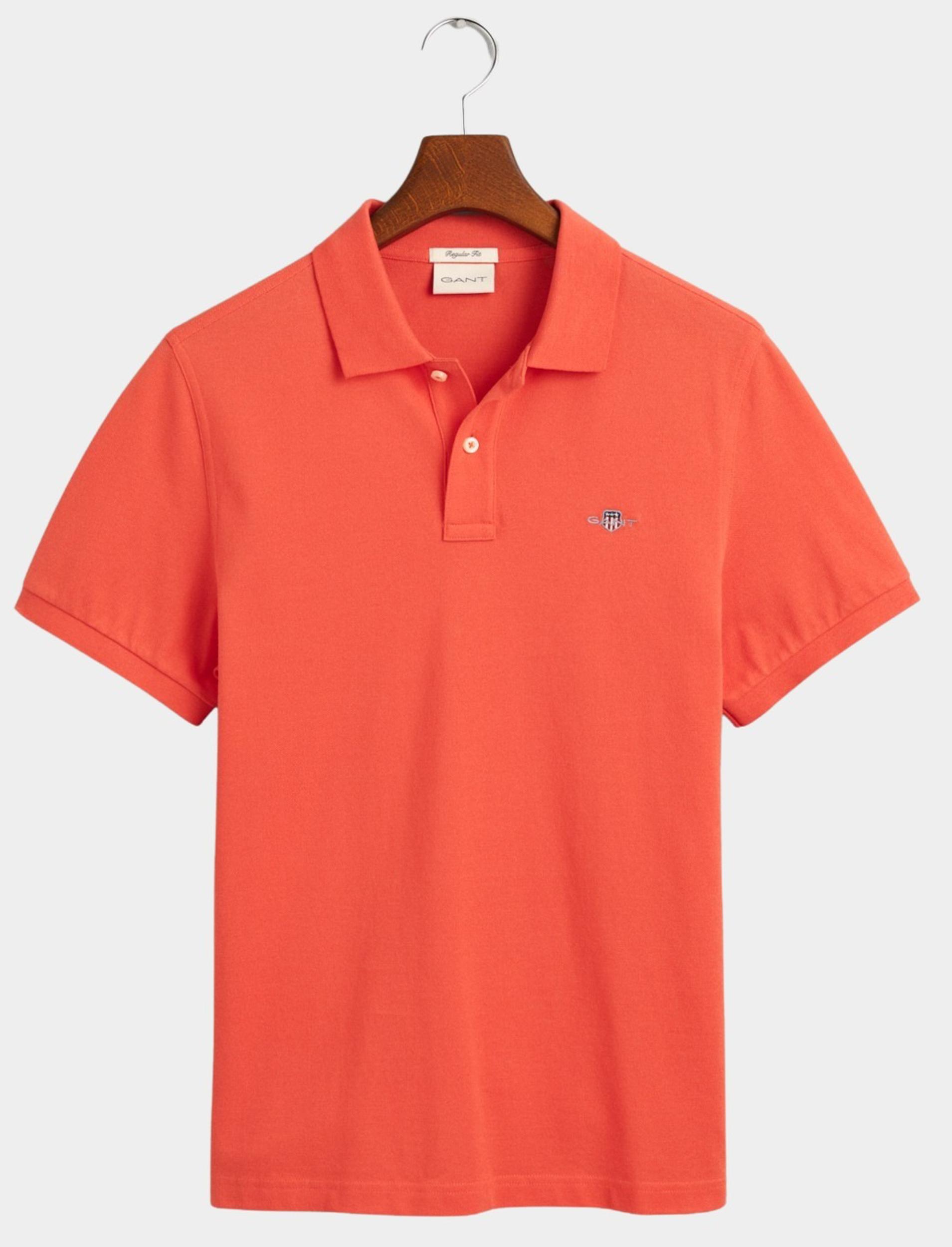 Gant Polo korte mouw Oranje Shield SS Pique Polo 2210/828