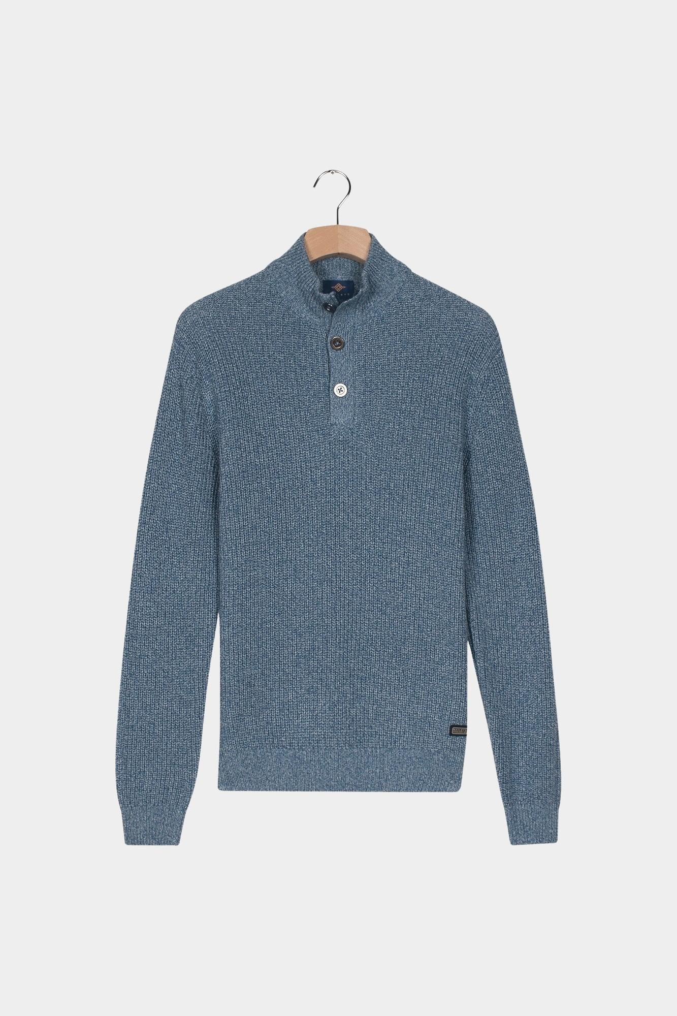 Baileys Half Zip Blauw Pullover 1/2 Zip/Buttons  Mou 528426/615