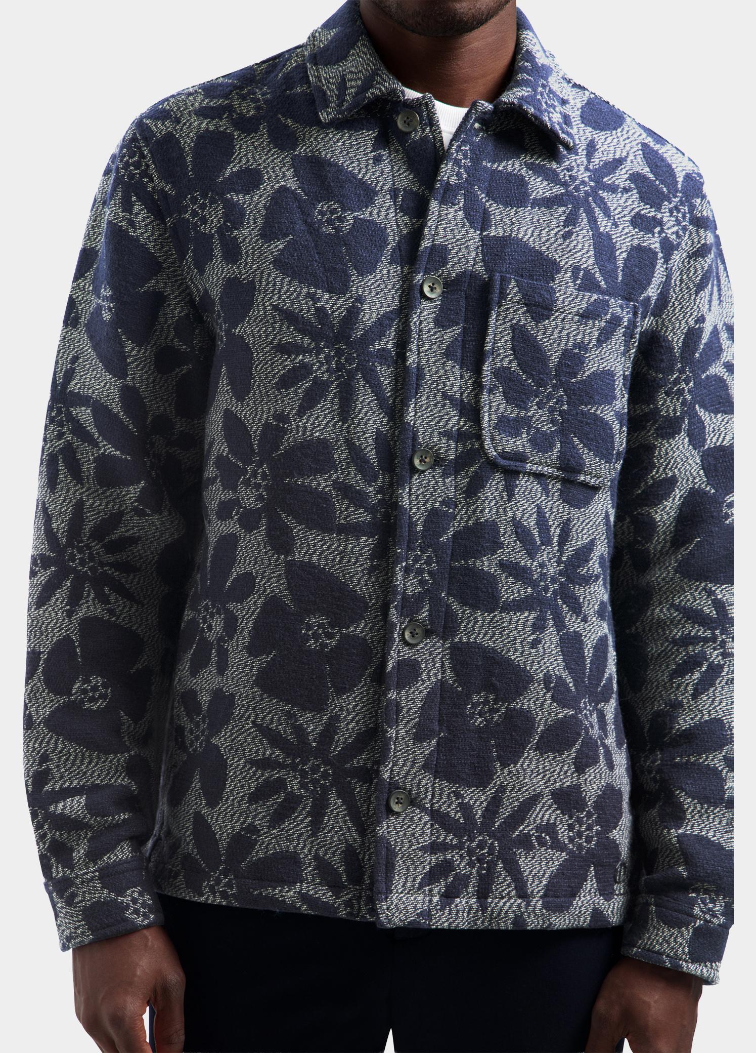Dstrezzed Overshirt Blauw Lino Damast Overshirt 155508/649