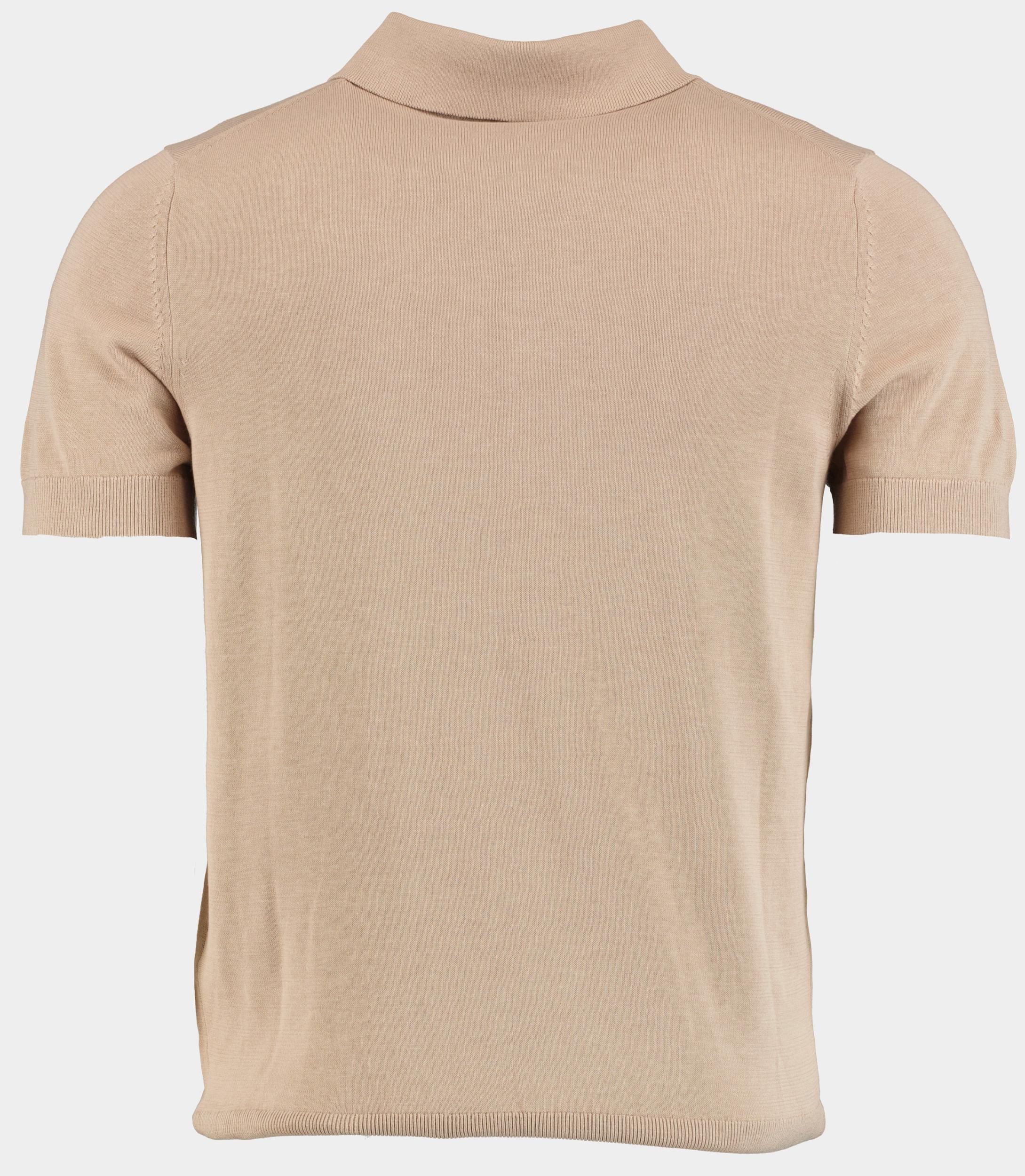 Born With Appetite Polo korte mouw Bruin Wolf Knitted Polo 25108WO51/820 sand