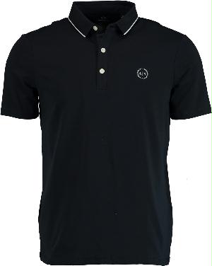 Armani Exchange Polo korte mouw Blauw donkerblauwe modern fit polo 8NZF70.Z8M9Z/1510