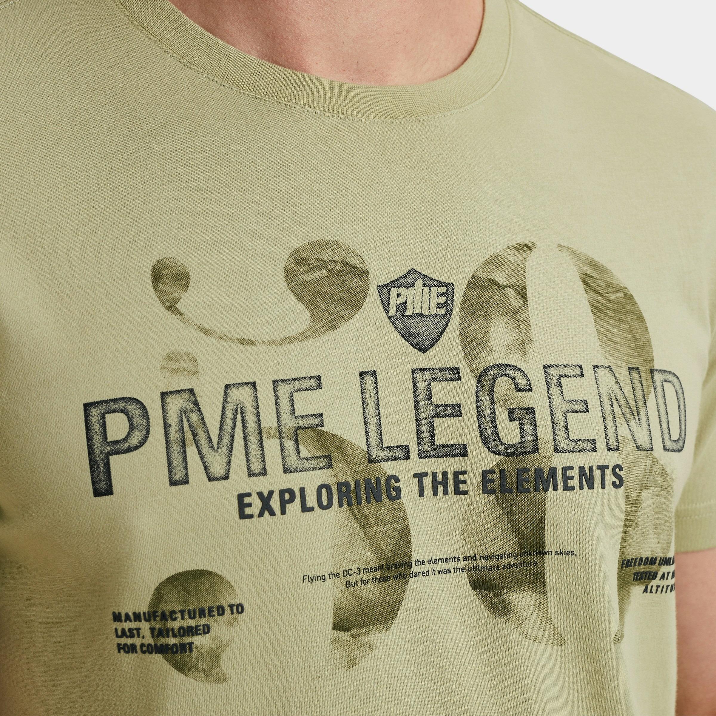 PME Legend T-shirt korte mouw Groen Short sleeve r-neck single je PTSS2511526/6163
