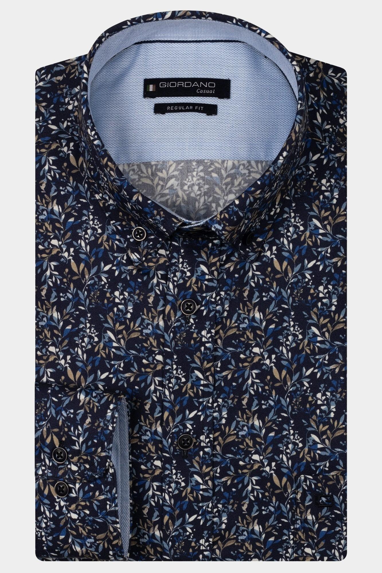 Giordano Casual hemd lange mouw Blauw Ivy long sleeve button down s 517041/60