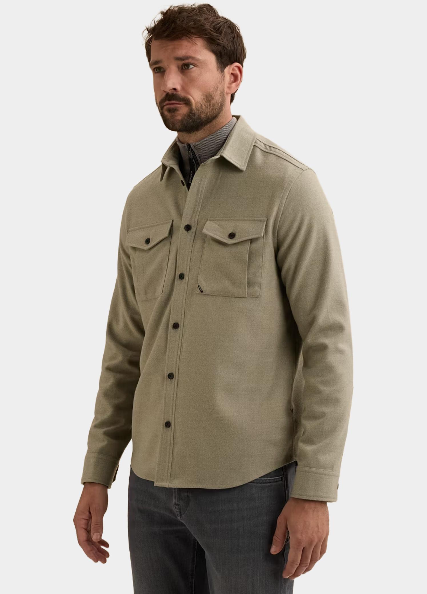 Vanguard Overhemd heren Groen Long sleeve shirt Brushed Mel VSI2608216/6479