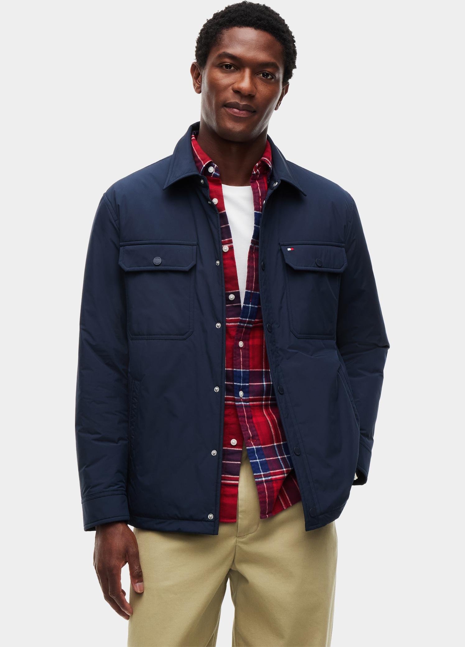 Tommy Hilfiger Winterjas heren Blauw PACKABLE LW SHIRT JACKET MW0MW44767/DW5