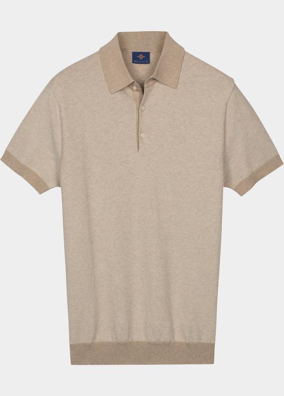 Baileys Polo heren Bruin Polo knitted SS Polo Collar 615774/835
