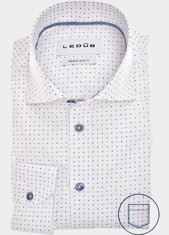 Ledub Business hemd lange mouw Wit LE24302 MFN5 0143290/916-145-000