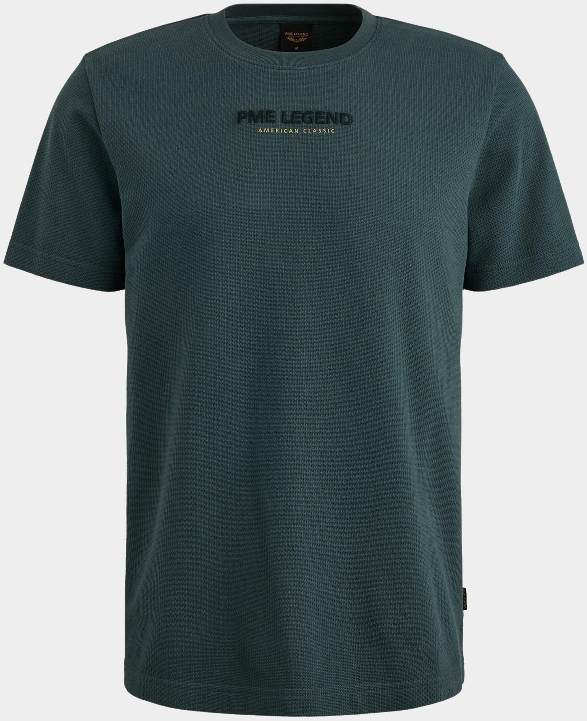 PME Legend T-shirt korte mouw Blauw Short sleeve r-neck flat waff PTSS2508564/5125