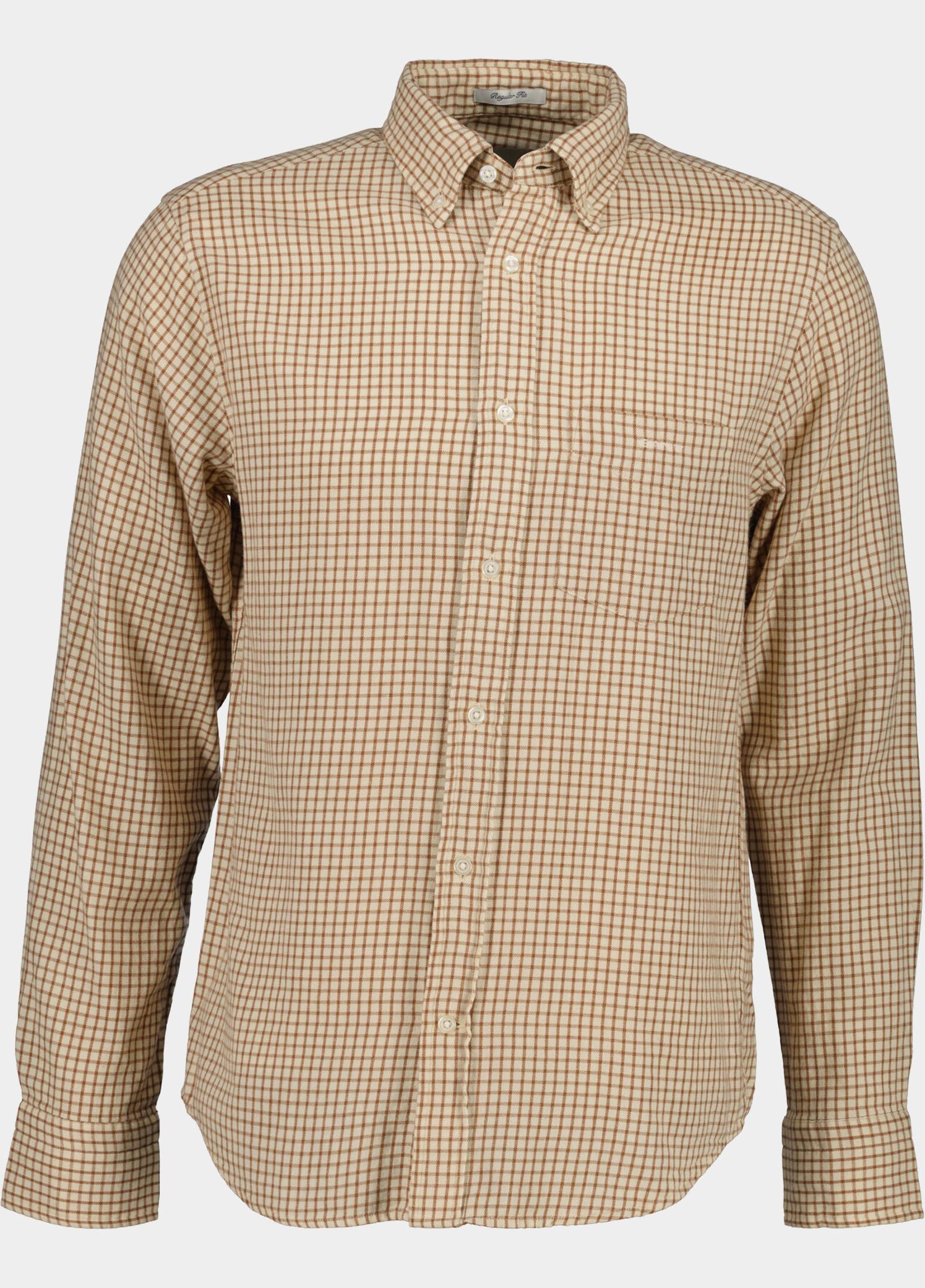 Gant Overhemd heren Bruin Geruit overhemd van Windblown 3263034/273