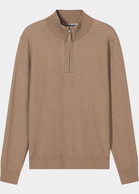 Olymp half zip sweater heren Beige  532785/22