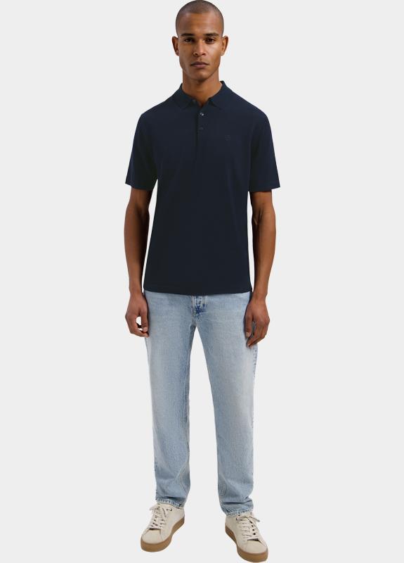 Dstrezzed Polo korte mouw Blauw Polo s/s Cotton Knit 420022/649