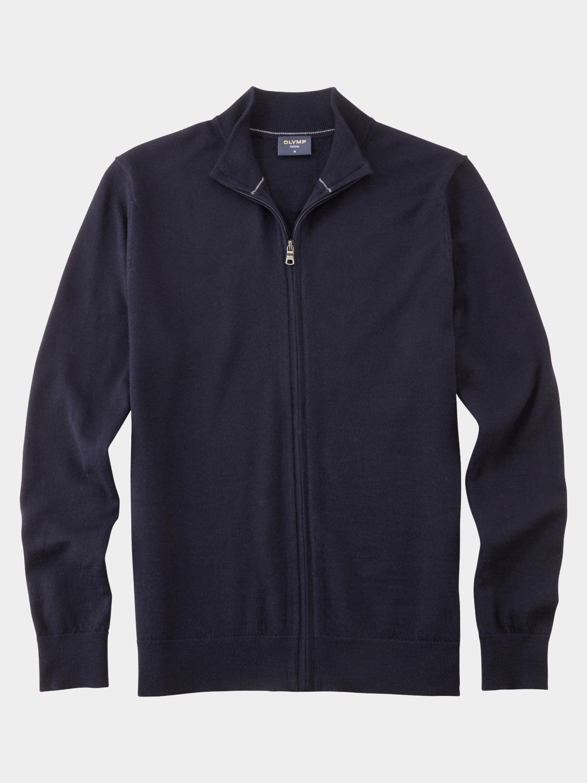 Olymp Vest Blauw Jacke Strick 533766/18