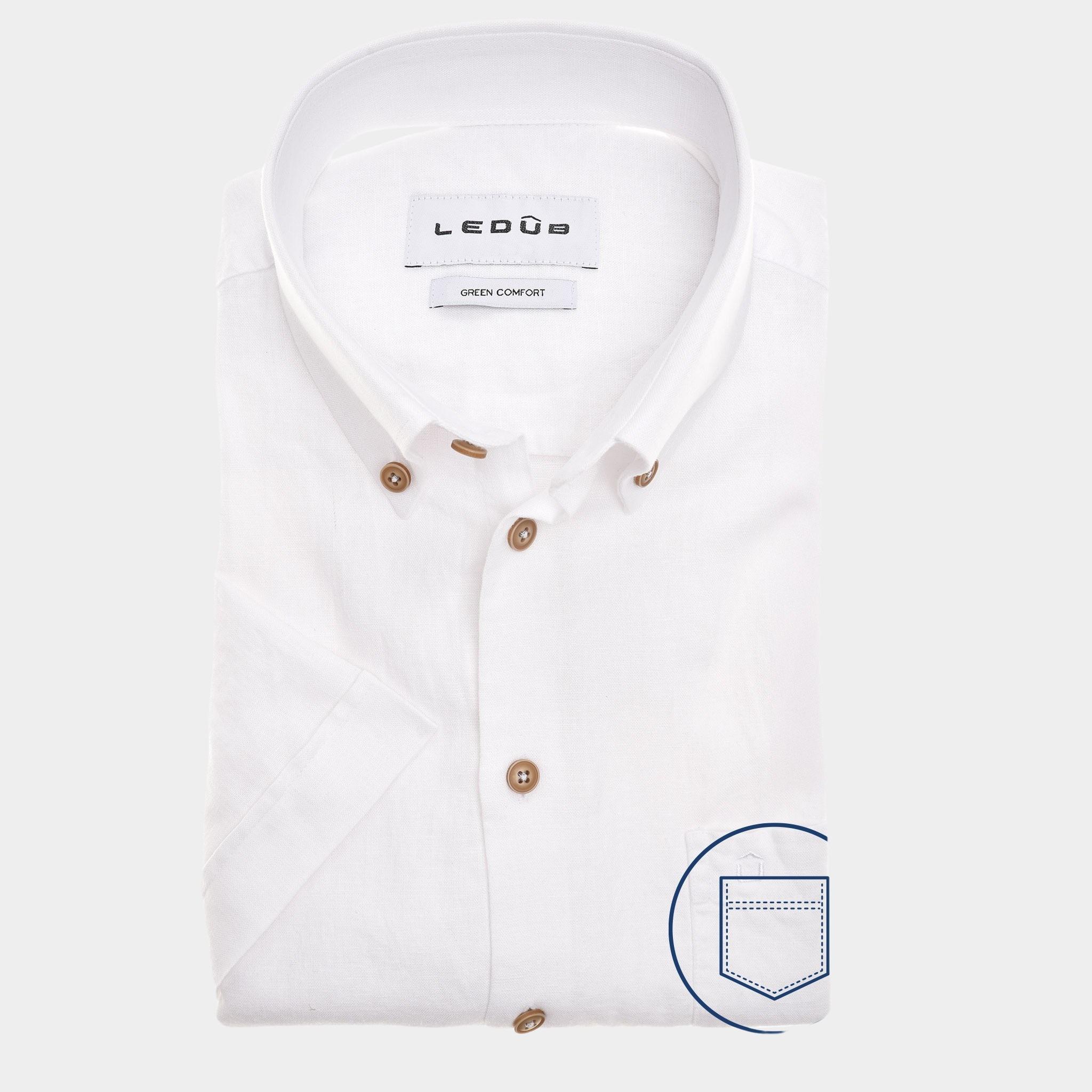 Ledub Business hemd korte mouw Wit  0142920/910-000-000