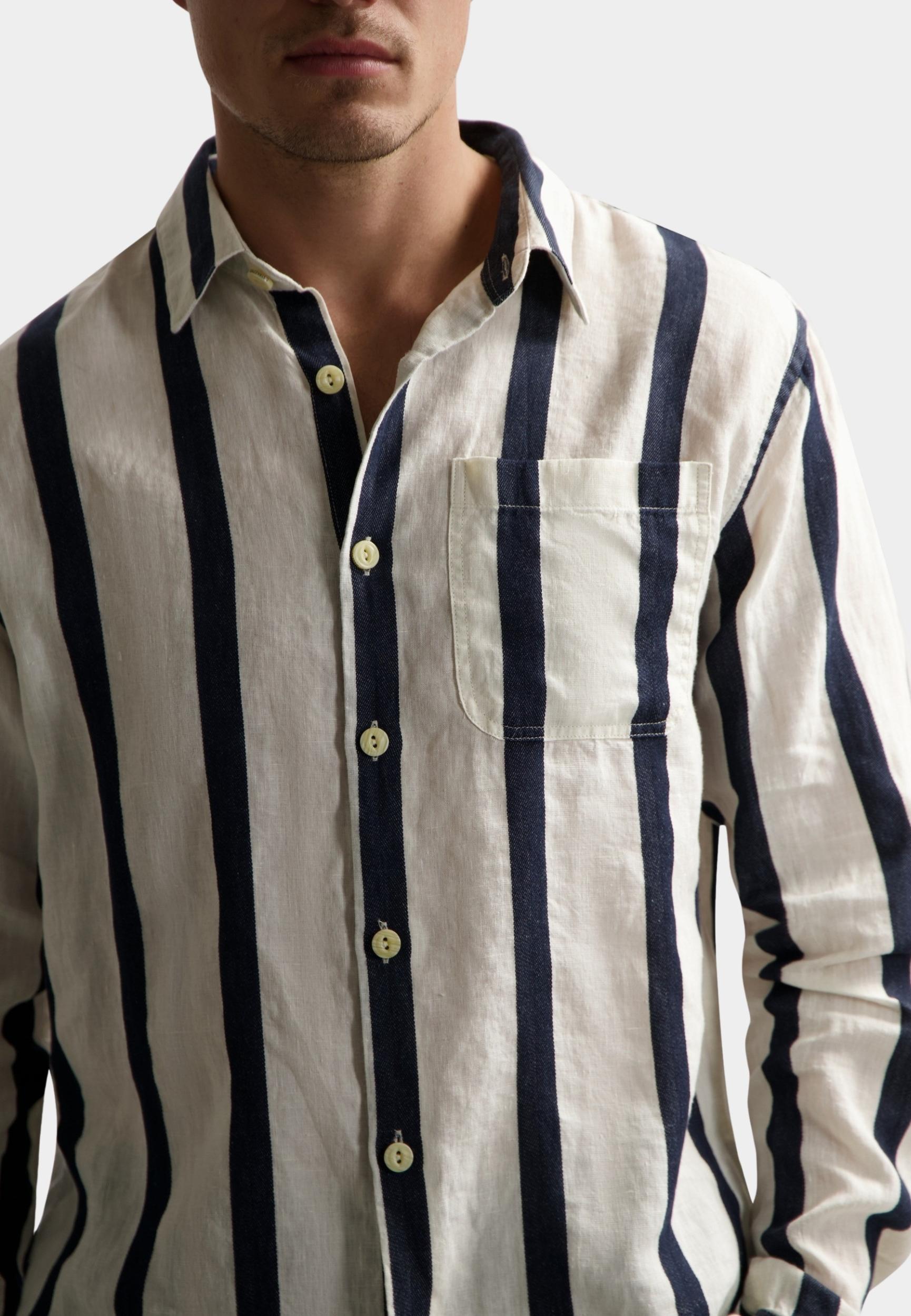 Dstrezzed Casual hemd lange mouw Blauw Miller Shirt 303806-SS25/649