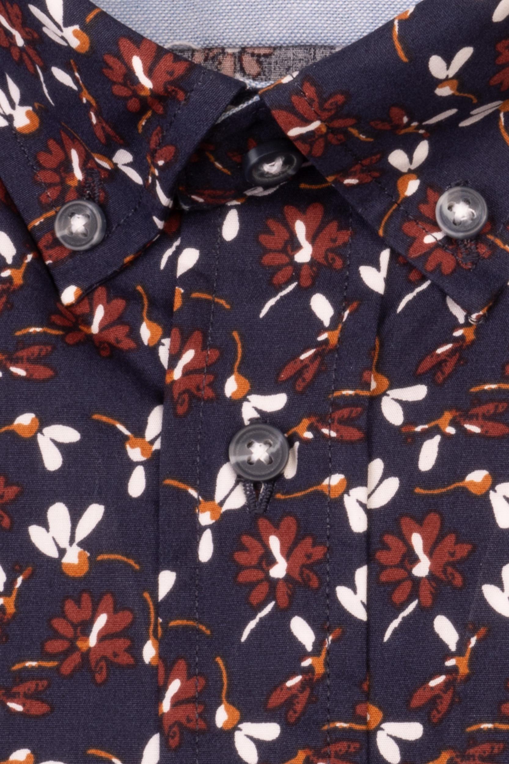 R.B. Boston Casual hemd lange mouw Blauw  327670/337