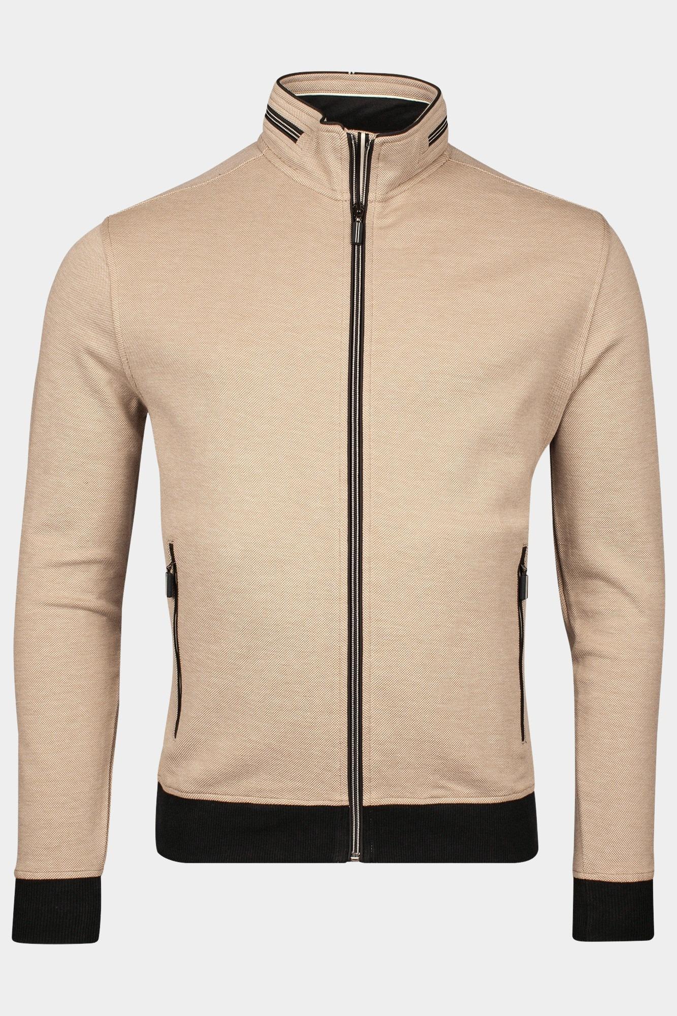 Baileys Vest Beige Sweat Cardigan Zip  2-tone ox 512299/84