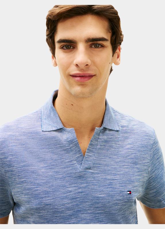 Tommy Hilfiger Polo korte mouw Blauw SLUB OXFORD PIQUE REG POLO MW0MW38482/0G0