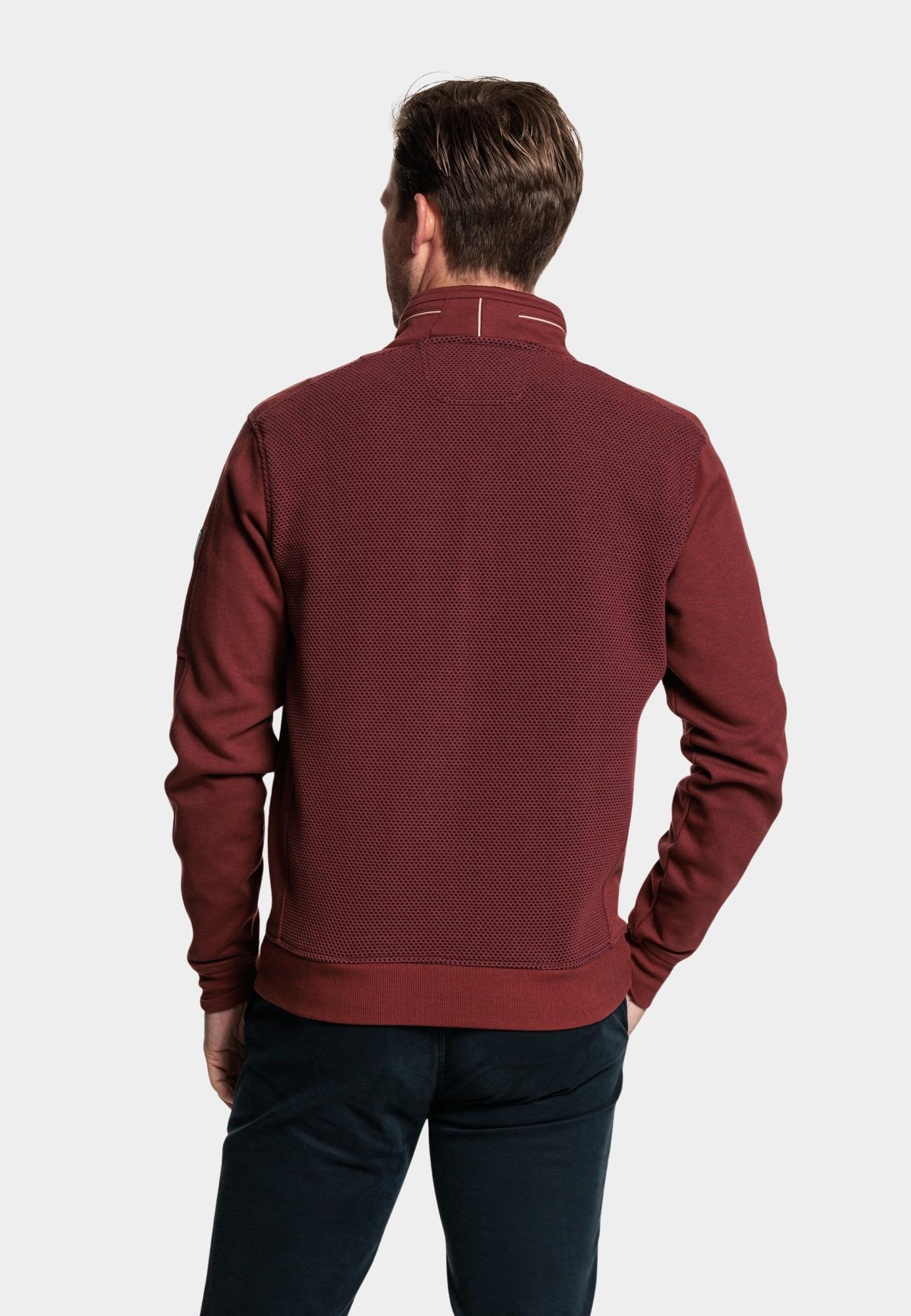 Baileys Vest Rood Sweat Cardigan Zip  Front 322276/38