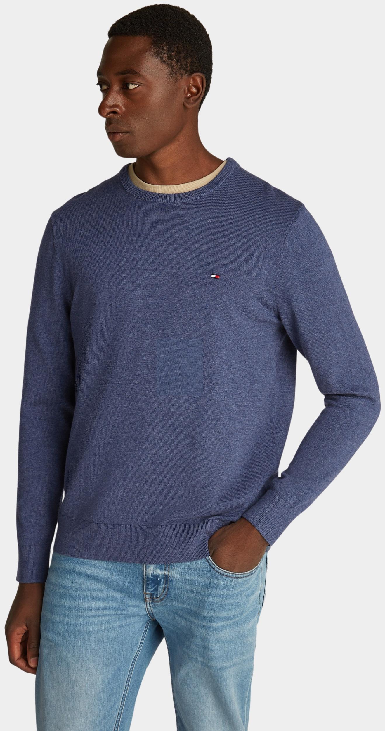Tommy Hilfiger Pullover Blauw Essential SSNL Cotton Crew Nec MW0MW39999/DVI