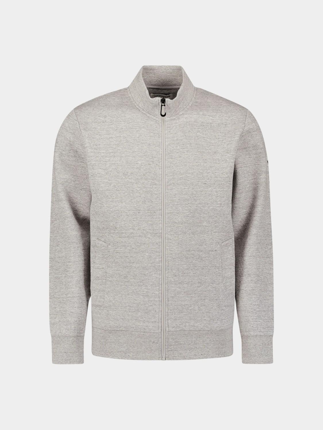 No Excess sweat vest Grijs Sweater Full Zip Stand Up-Col 29100815/102