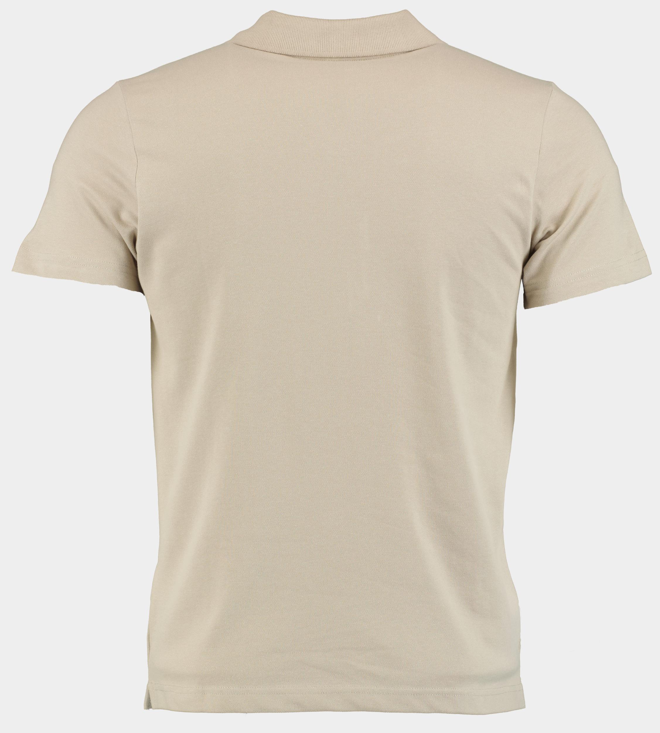 Bos Polo korte mouw Beige Polo V Placket 2804425/620 Sand