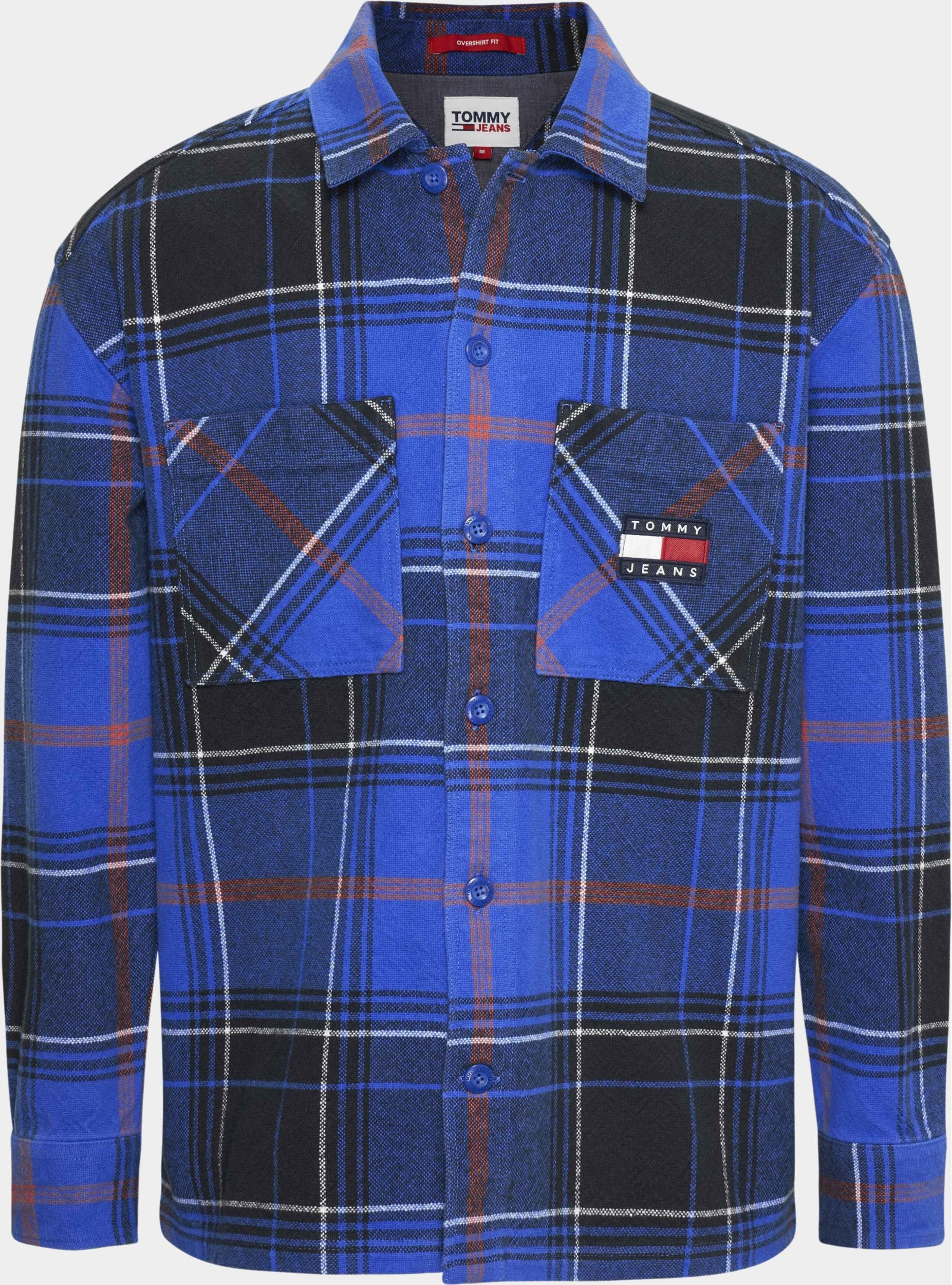 Tommy Jeans Casual hemd lange mouw Blauw TJM Brushed Check Overshirt DM0DM17254/C66
