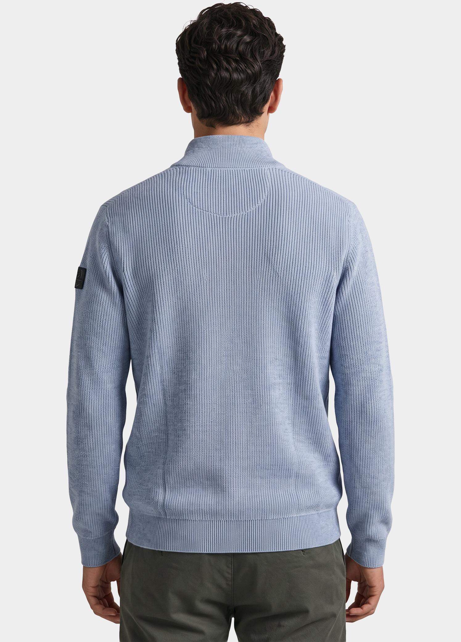 Casamoda Half Zip Blauw Stricktroyer 126280020/119