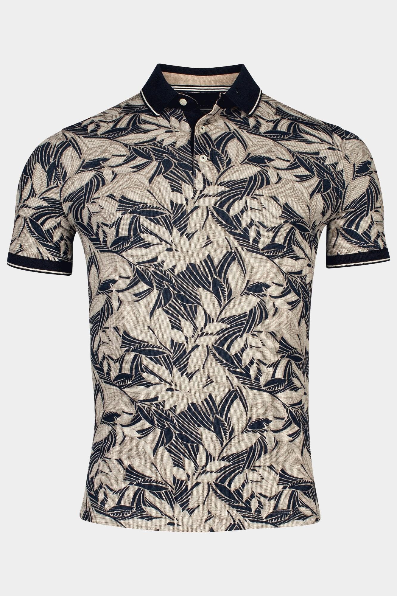 Baileys Polo korte mouw Groen Poloshirt 2-tone all over  "2 415227/75