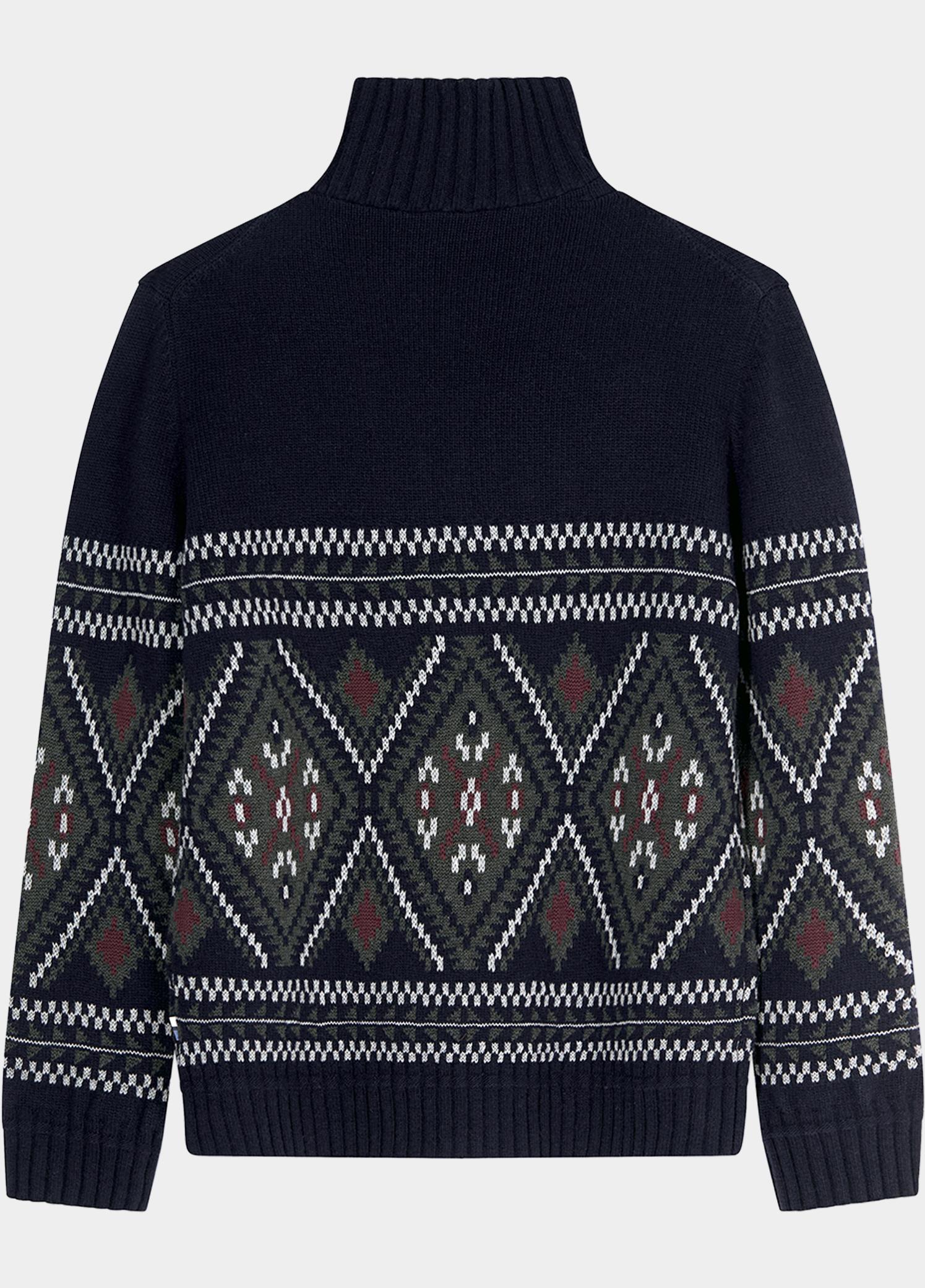 Olymp Vest heren Blauw Jacke Strick 532326/18