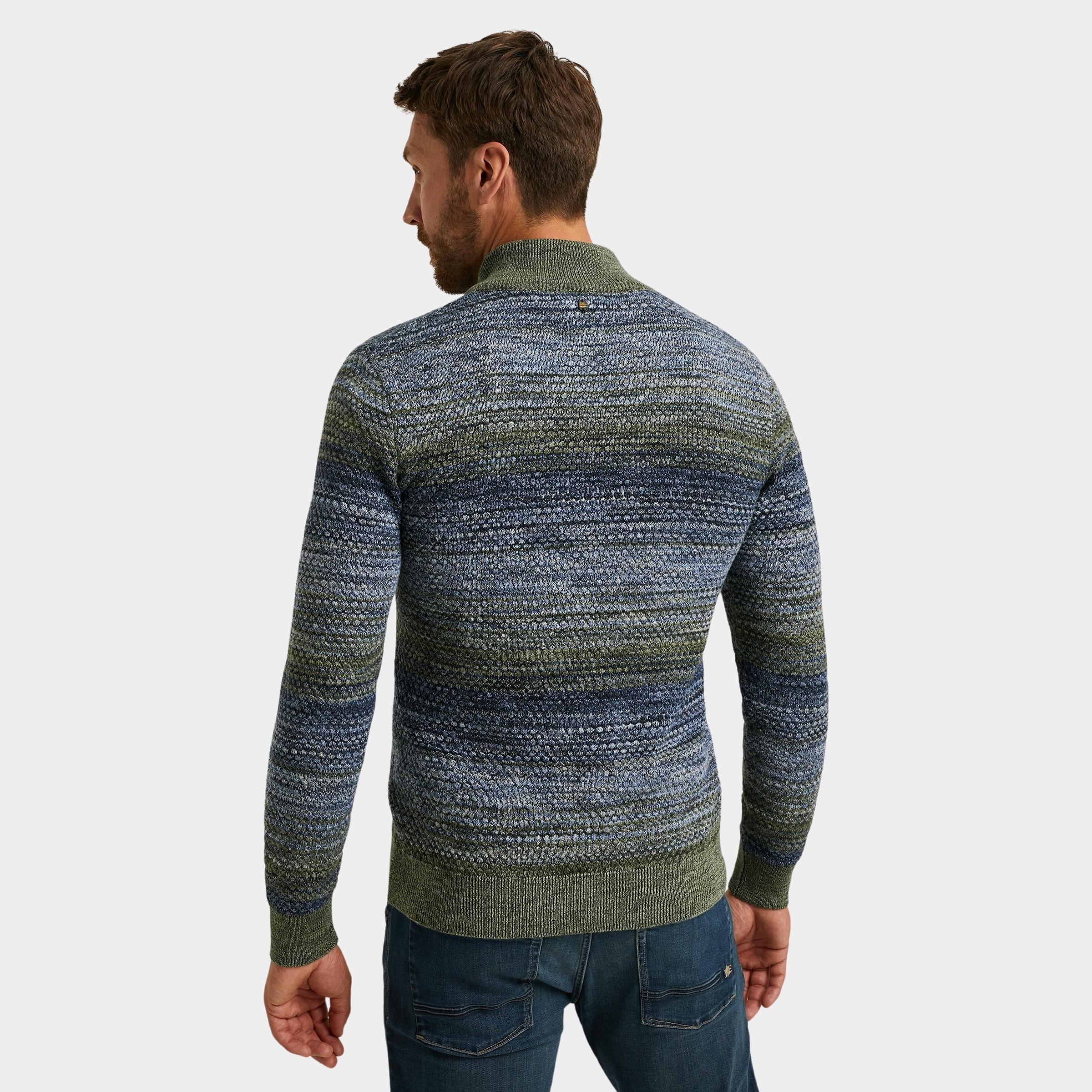 PME Legend Half Zip Blauw Half zip collar colormix PKW2511331/5301