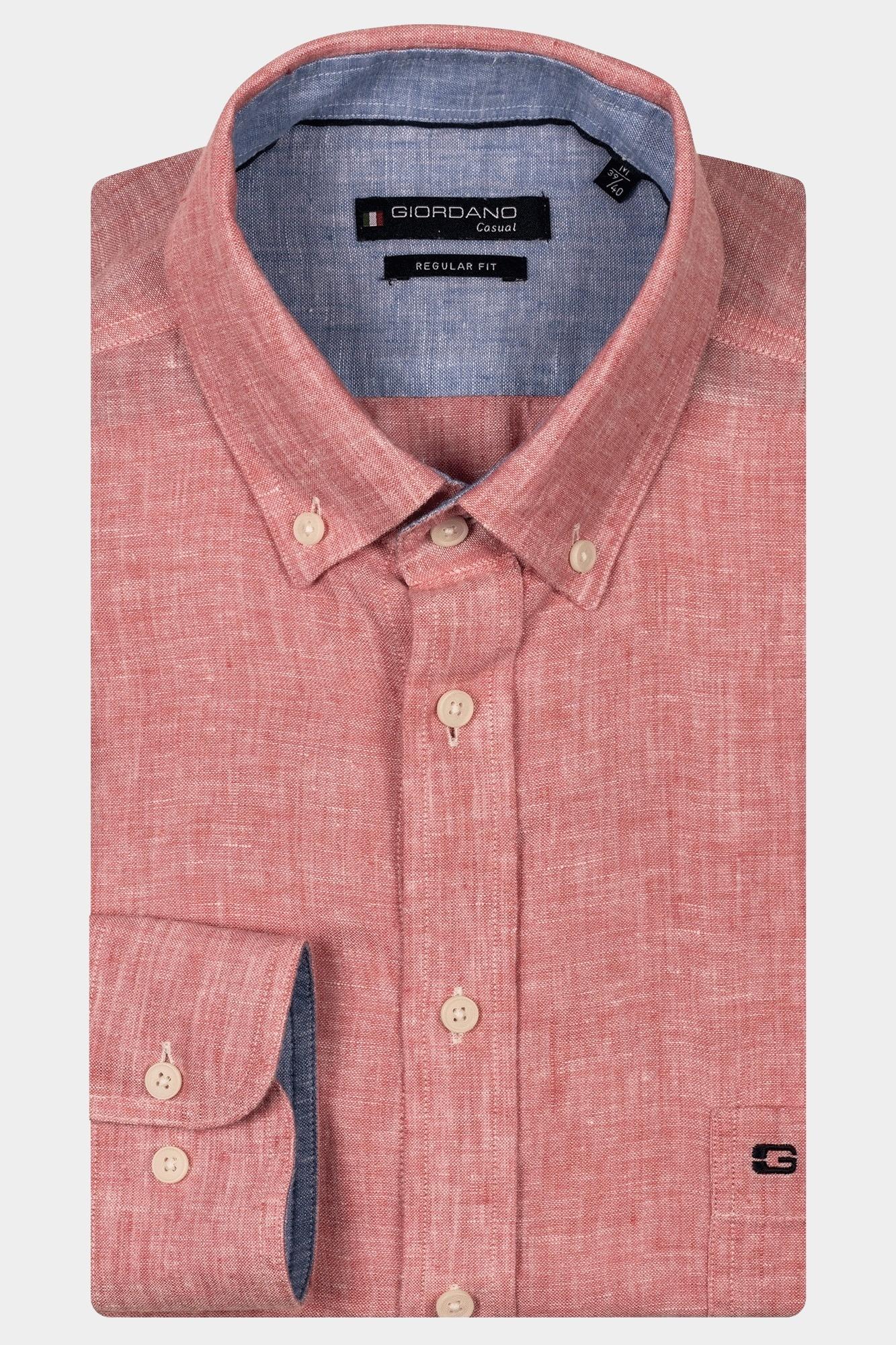 Giordano Casual hemd lange mouw Rood Ivy Long Sleeve button down s 517009/30