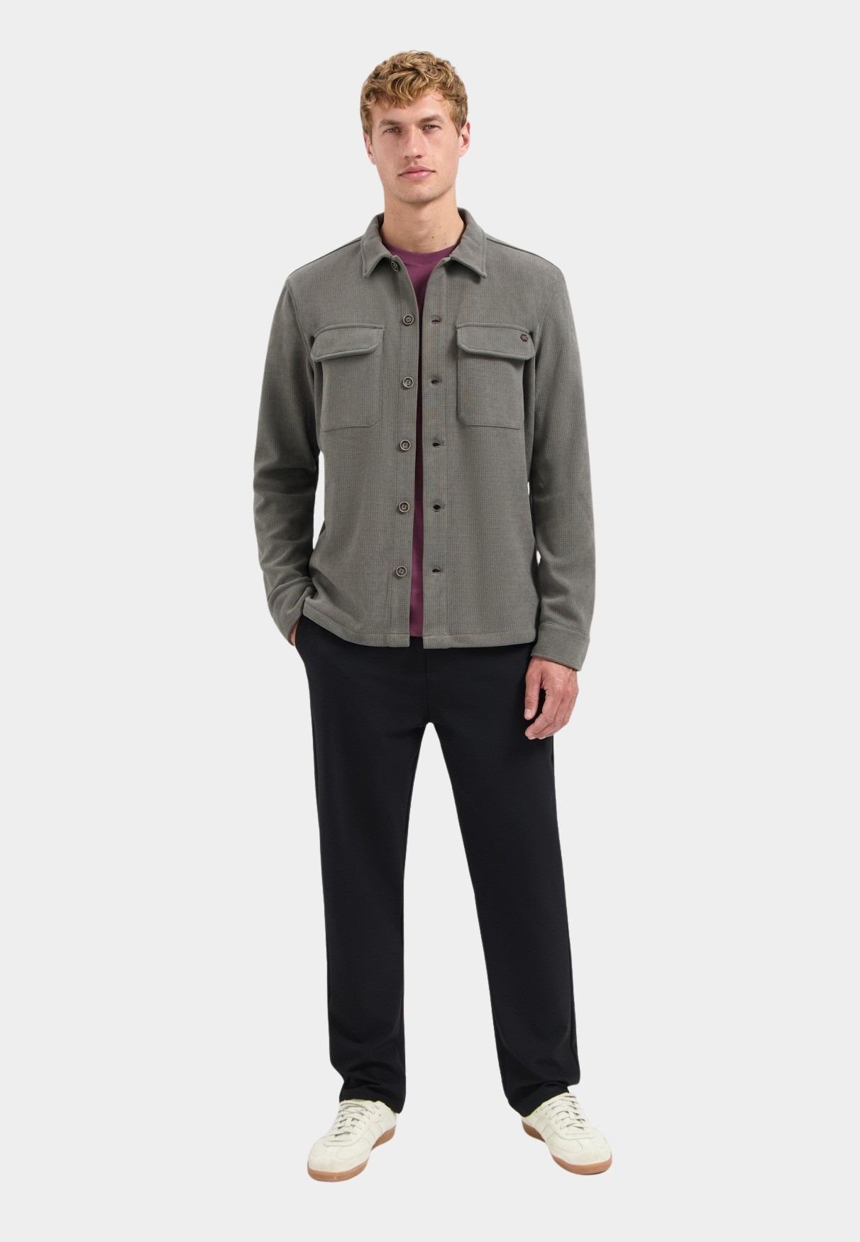 No Excess Overshirt Beige Overshirt Button Relief Sweat 29510806SN/118