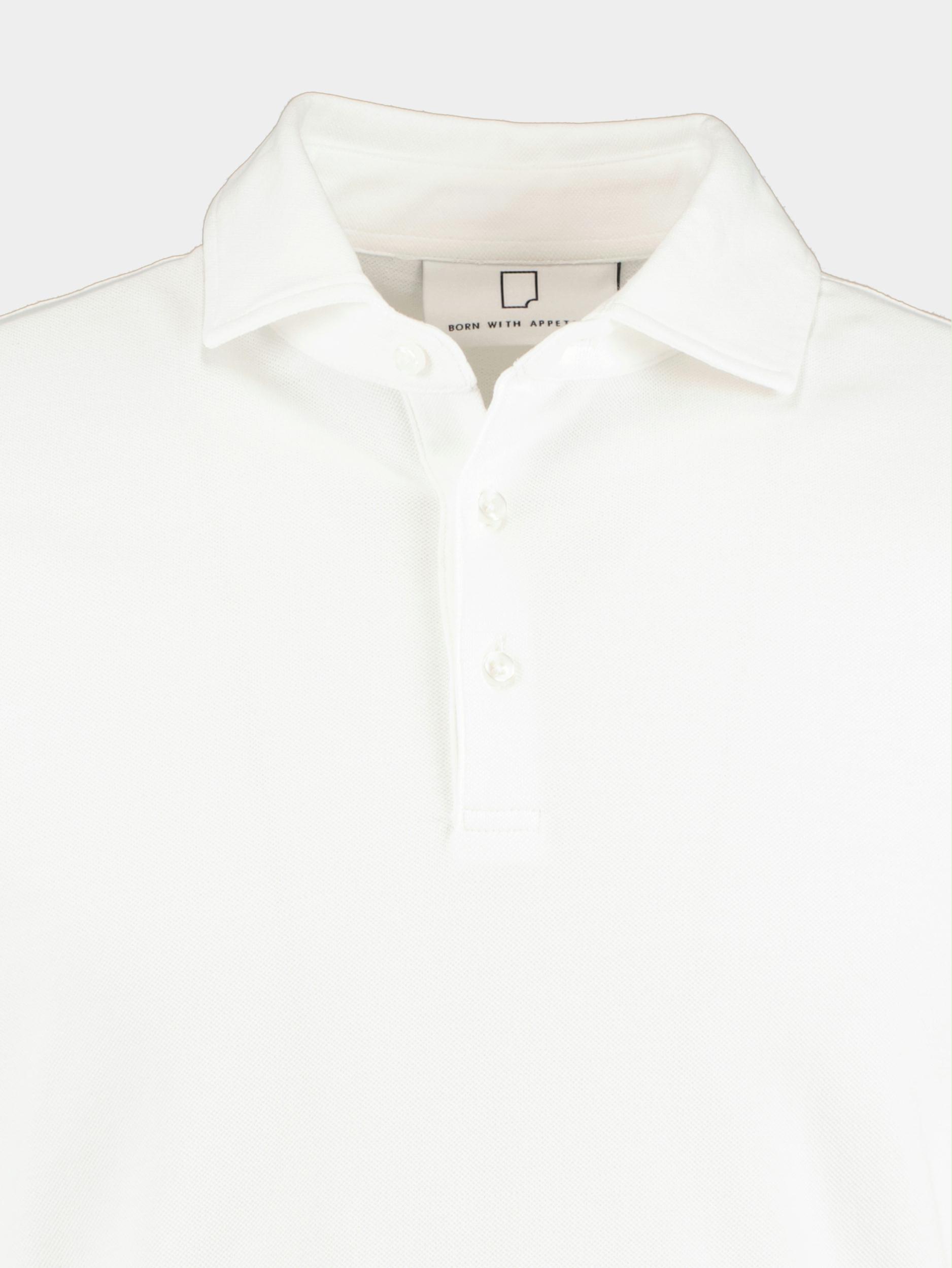 Born With Appetite Polo korte mouw Wit Arto Polo Fine Pique Plain 23108AR22/100 white