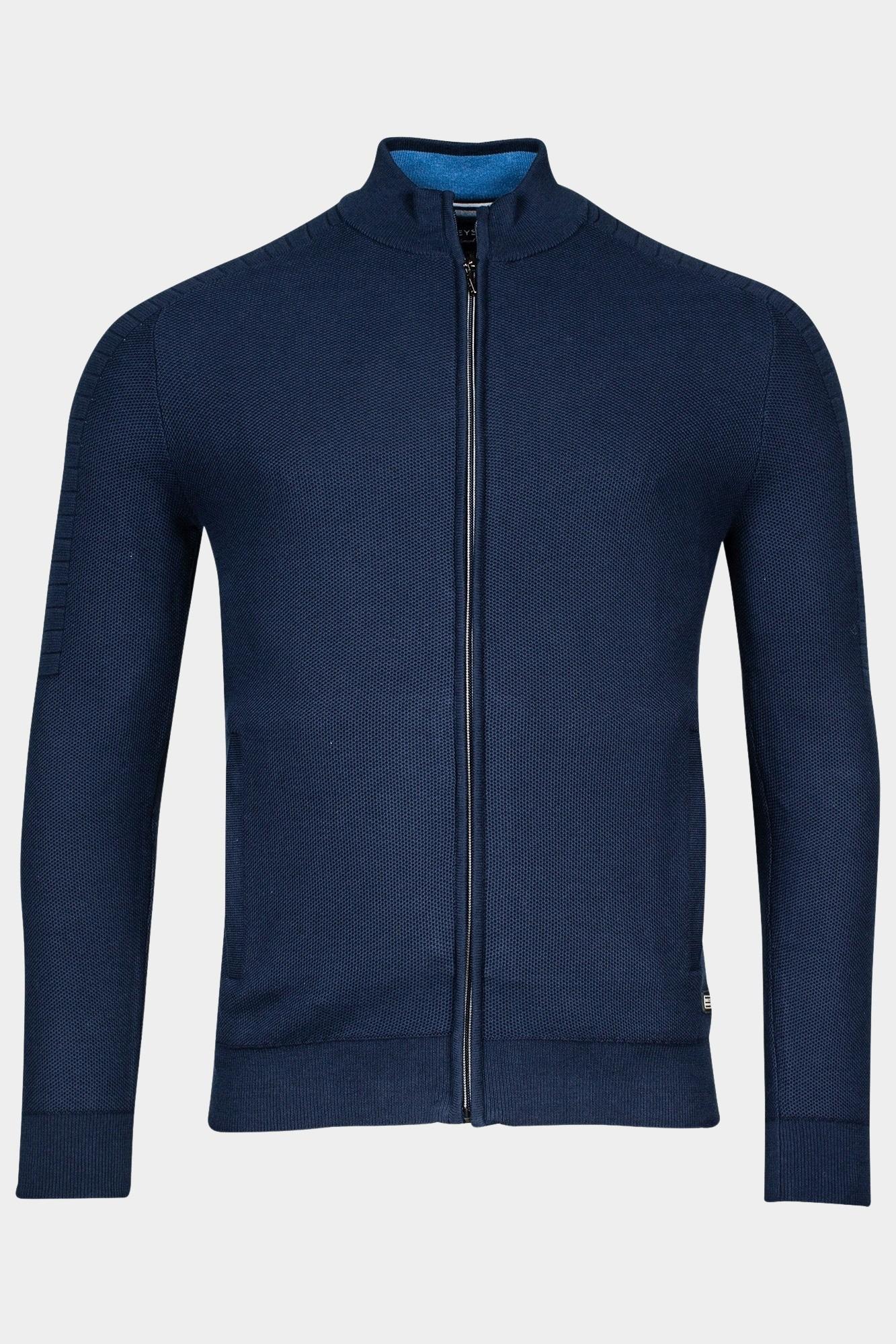 Baileys Vest Blauw Cardigan Zip  12gg allover st 412095/69