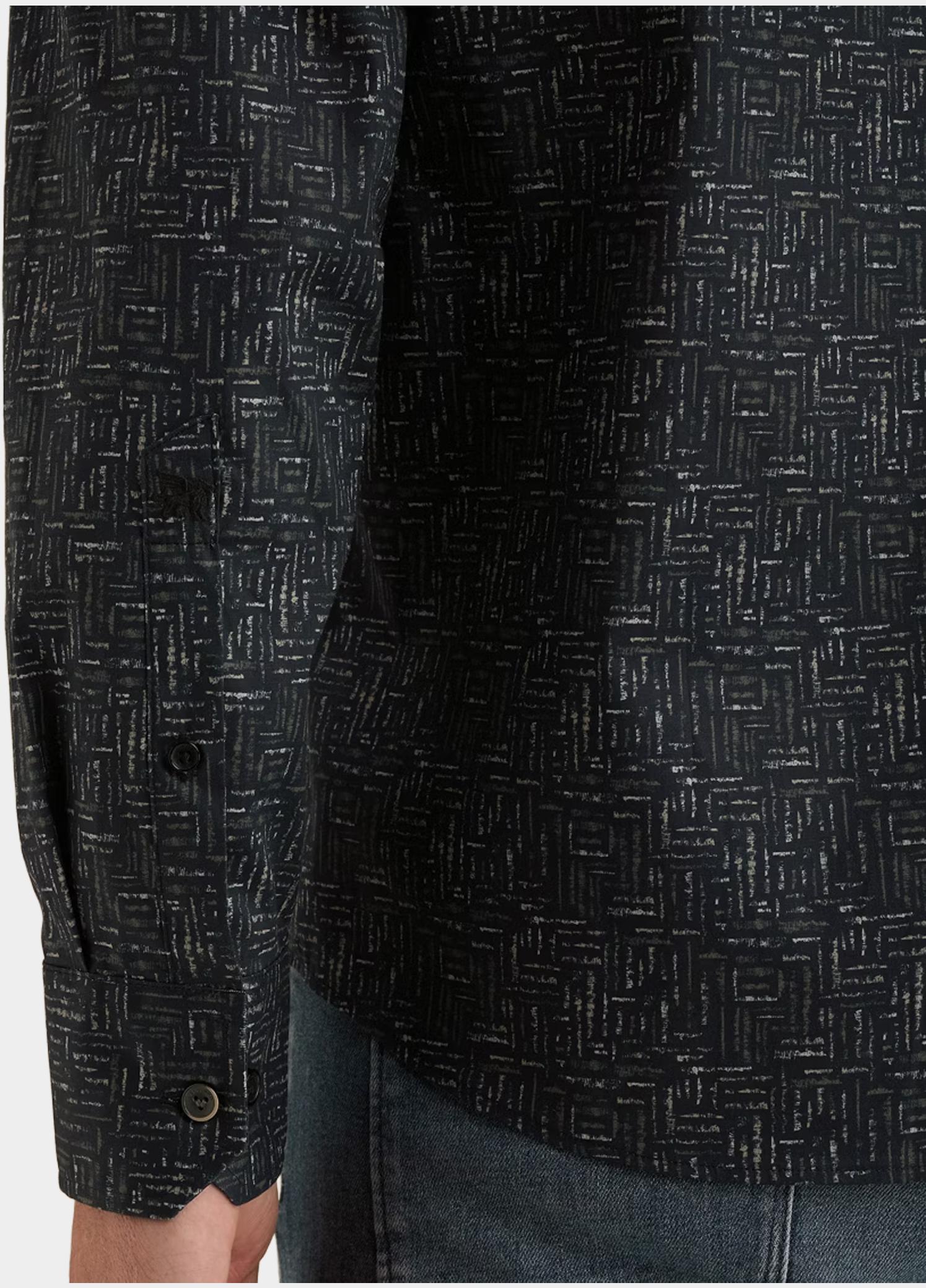 Vanguard Overhemd heren Groen Long sleeve shirt Print on po VSI2608204/5073